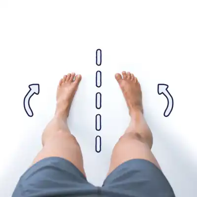 My feet pointed inward
