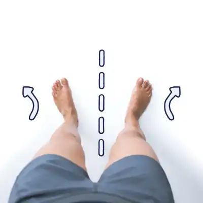 My feet pointed outward